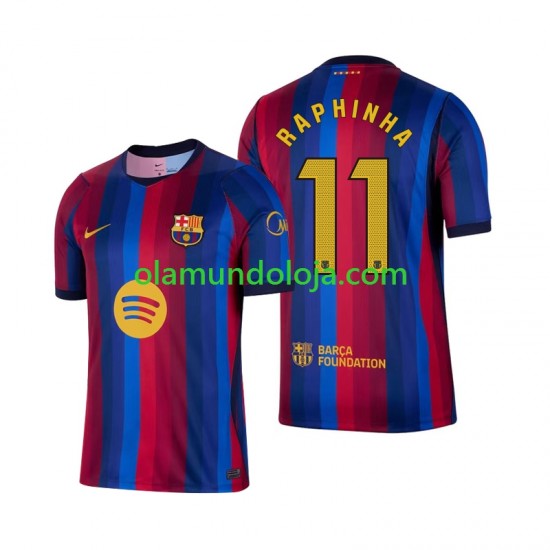 Camisola FC Barcelona Raphinha 11 Homem Equipamento Primeiro 2026-2027 Manga Curta